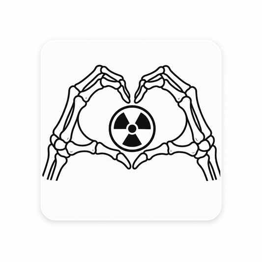 Skeleton hands radiology plastic add-on for compatible interchangeable badge reel bases