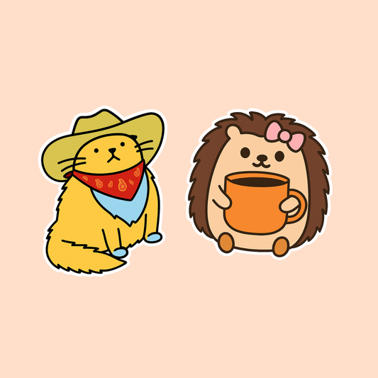 Animal Fall Hedgehog Cat /  PLASTIC Add on