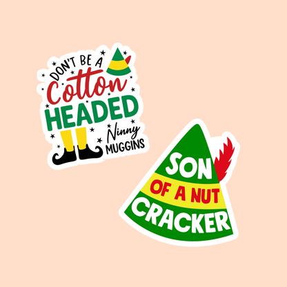 Elf Christmas Add-On | Funny Holiday Badge Topper Set | Buddy the Elf Quotes Gift for Nurses & Healthcare /  PLASTIC Add on