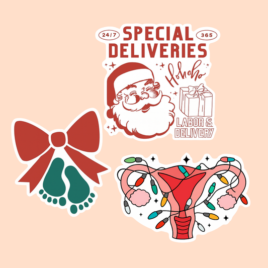 Labor Delivery OBGYN Christmas Mother Baby NICU /  PLASTIC Add on