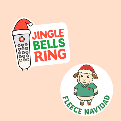 Nurse Christmas Add-On | Funny Holiday Badge Topper Set | Santa’s Helper & Silent Night Nurse Gift | Plastic Add on