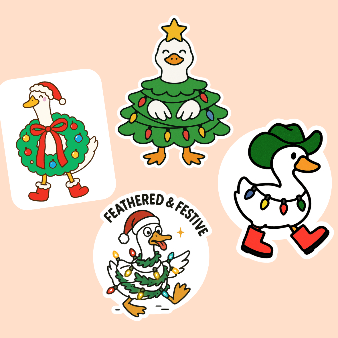 Goose Christmas /  PLASTIC Add on