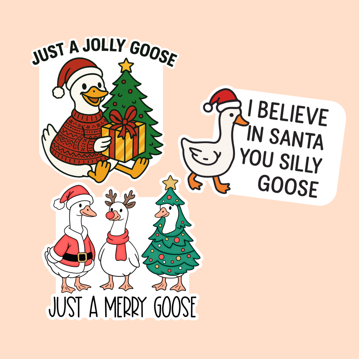 Goose Christmas /  PLASTIC Add on