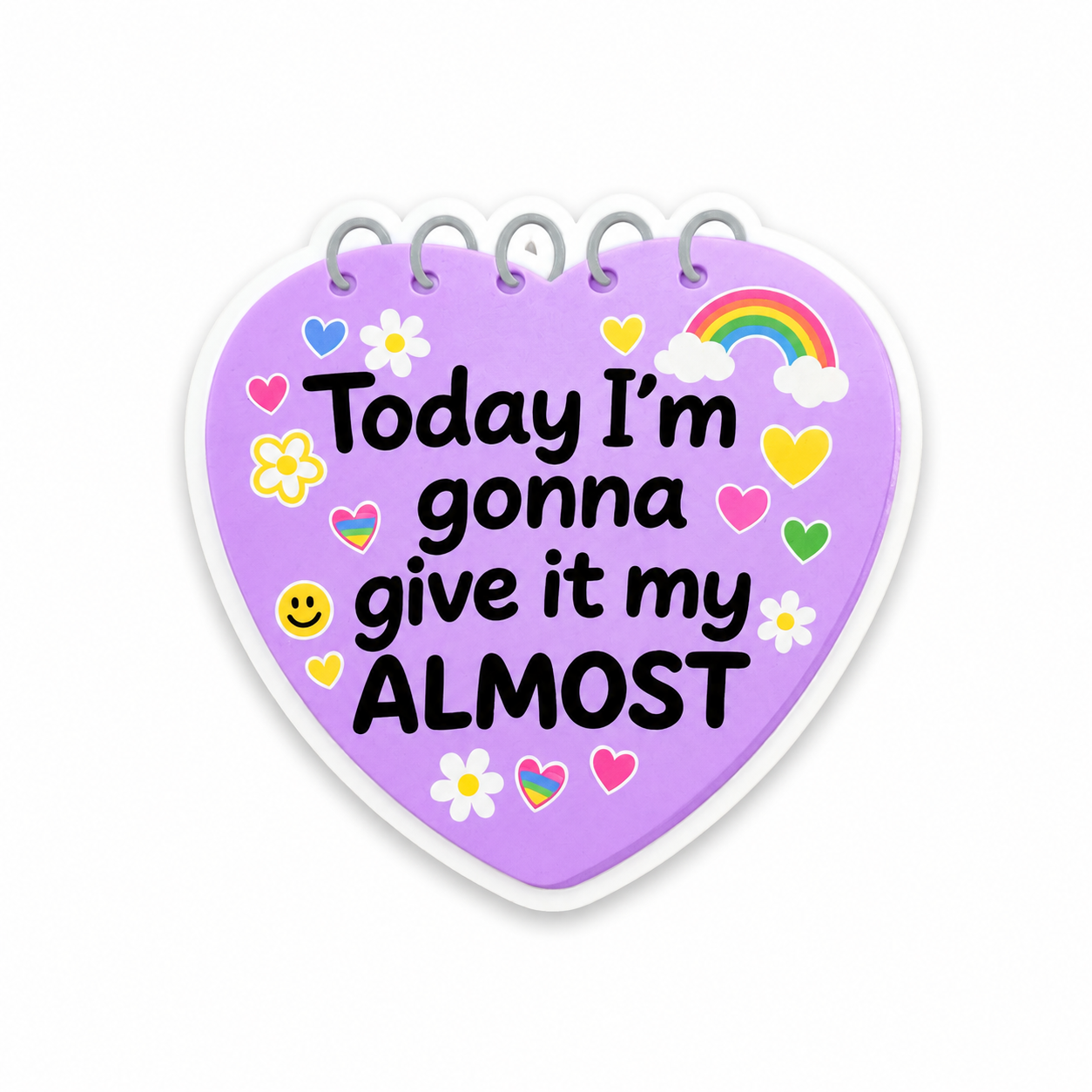 Today I’m gonna give it my ALMOST plastic add-on for compatible interchangeable badge reel bases with pastel rainbow design
