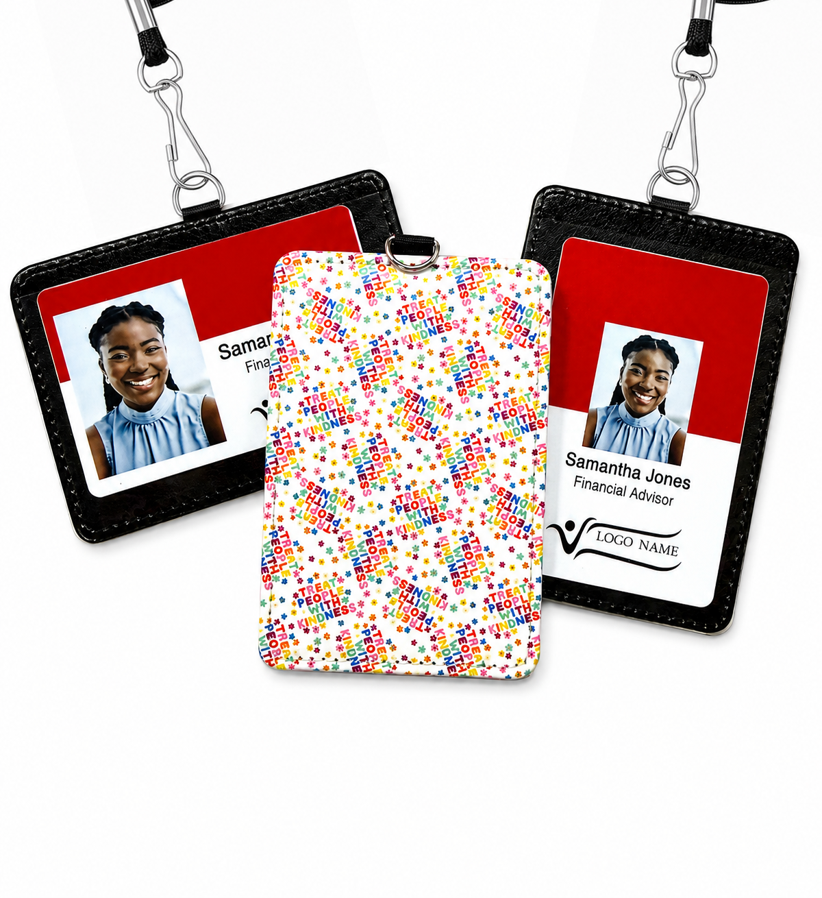 Treat People With Kindness | ID Badge Holder
