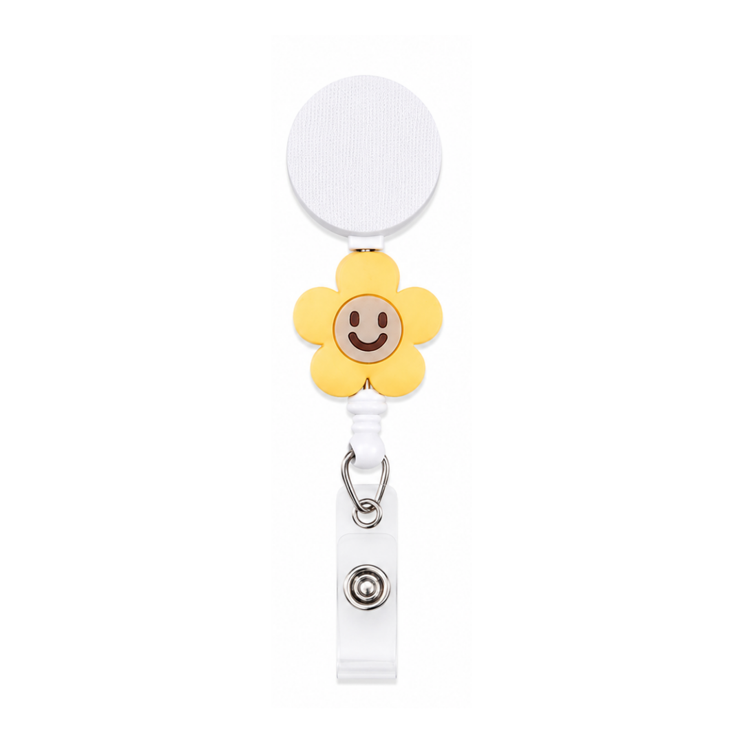 Smiley Daisy | Interchangeable Badge Reel