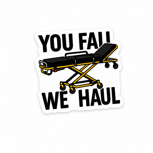 You Fail We Haul plastic add-on for compatible interchangeable badge reel bases