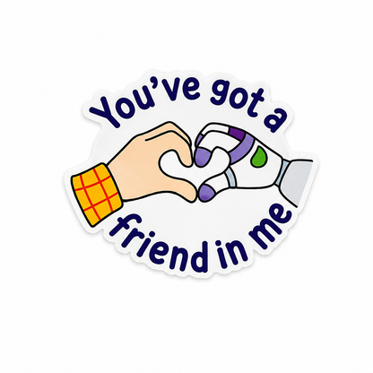 You’ve Got a Friend in Me plastic add-on with friendship-inspired design for compatible interchangeable badge reel bases and pediatric nurse accessories