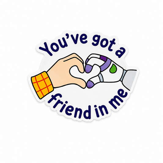 You’ve Got a Friend in Me plastic add-on with friendship-inspired design for compatible interchangeable badge reel bases and pediatric nurse accessories