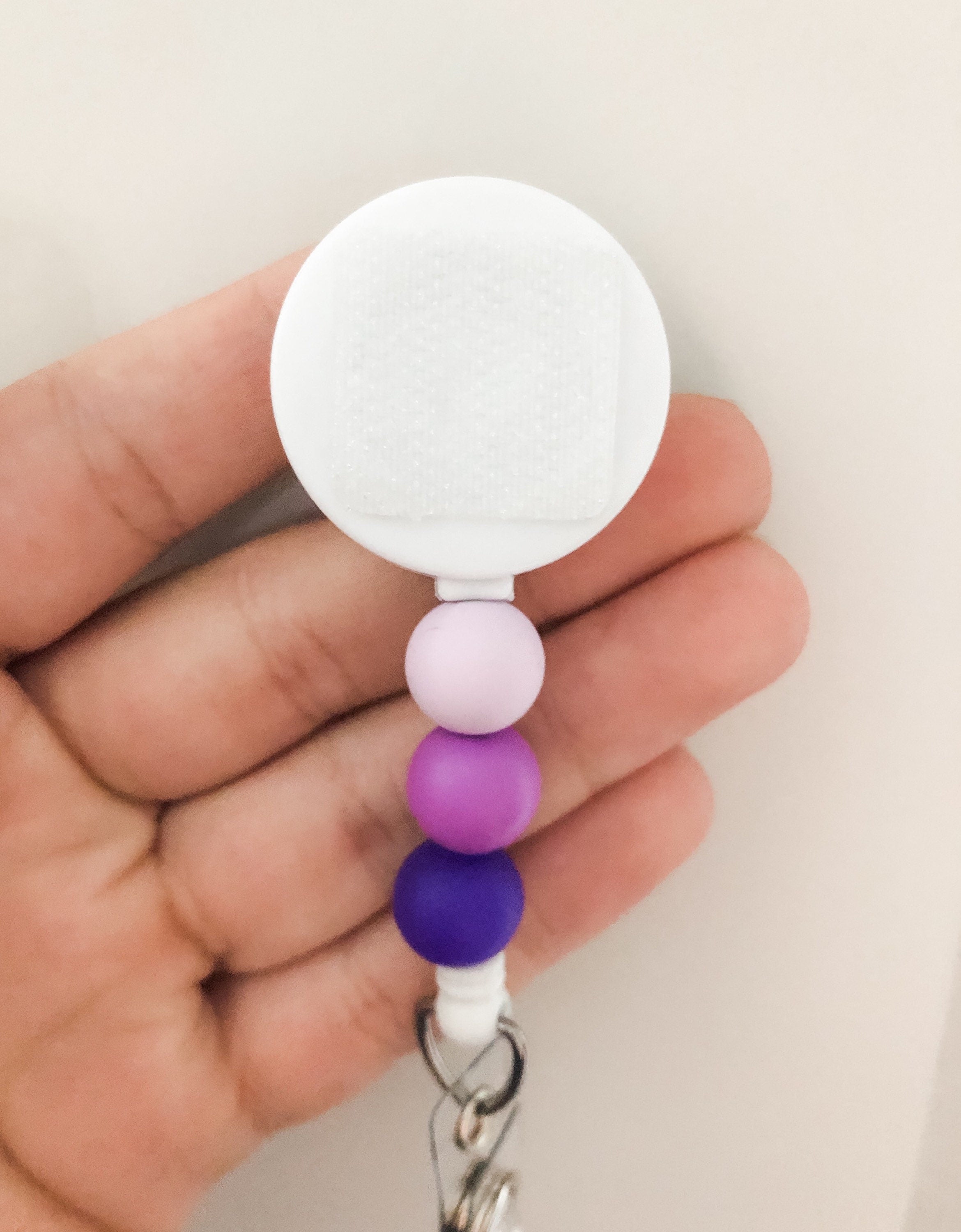 Decorative PURPLE Interchangeable Badge Reel