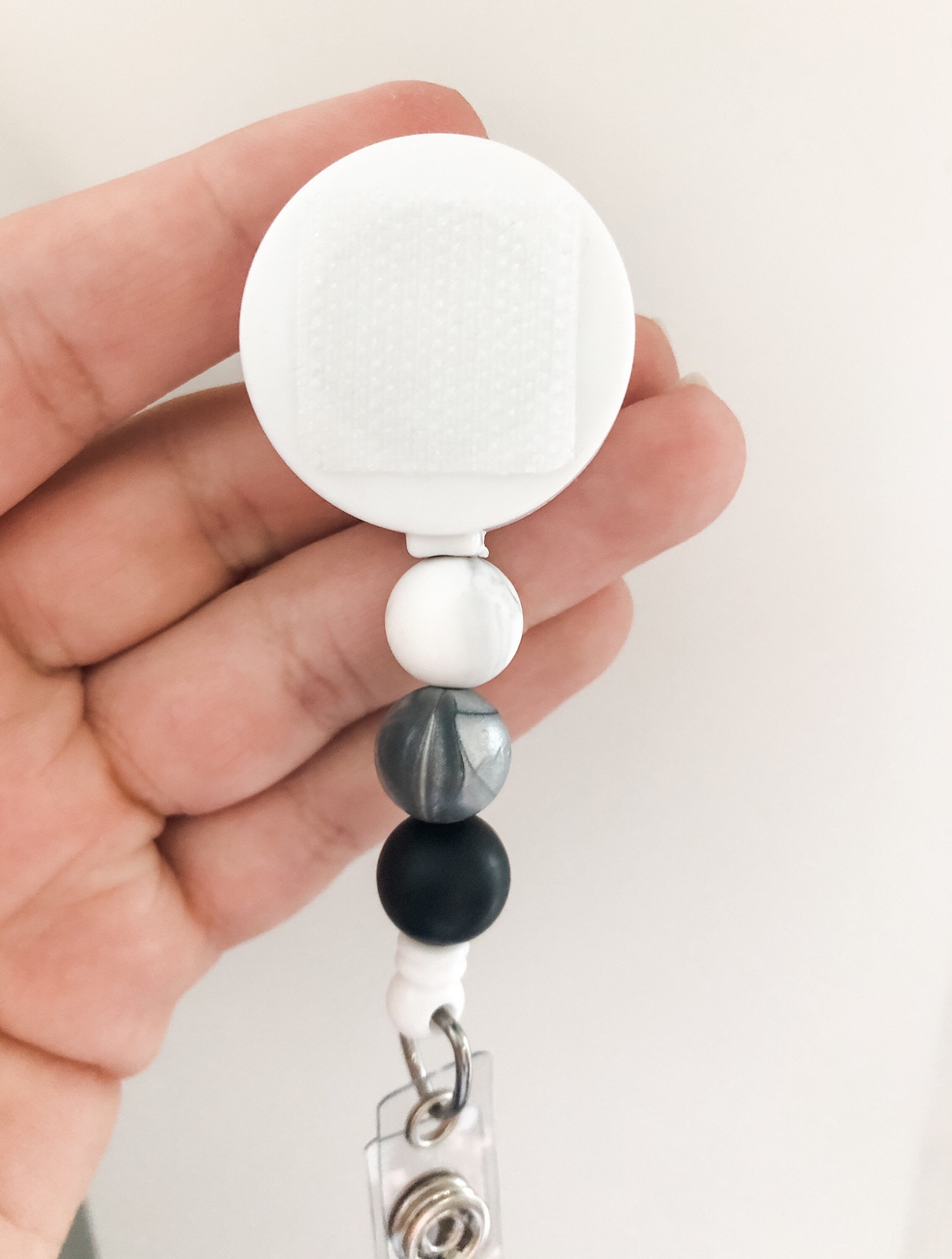 Decorative BLACK Interchangeable Badge Reel