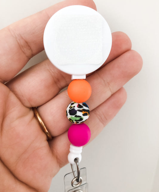 Decorative COLOR Cheetah Interchangeable Badge Reel