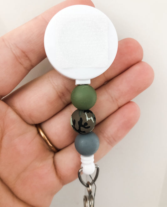 Decorative CAMO Interchangeable Badge Reel