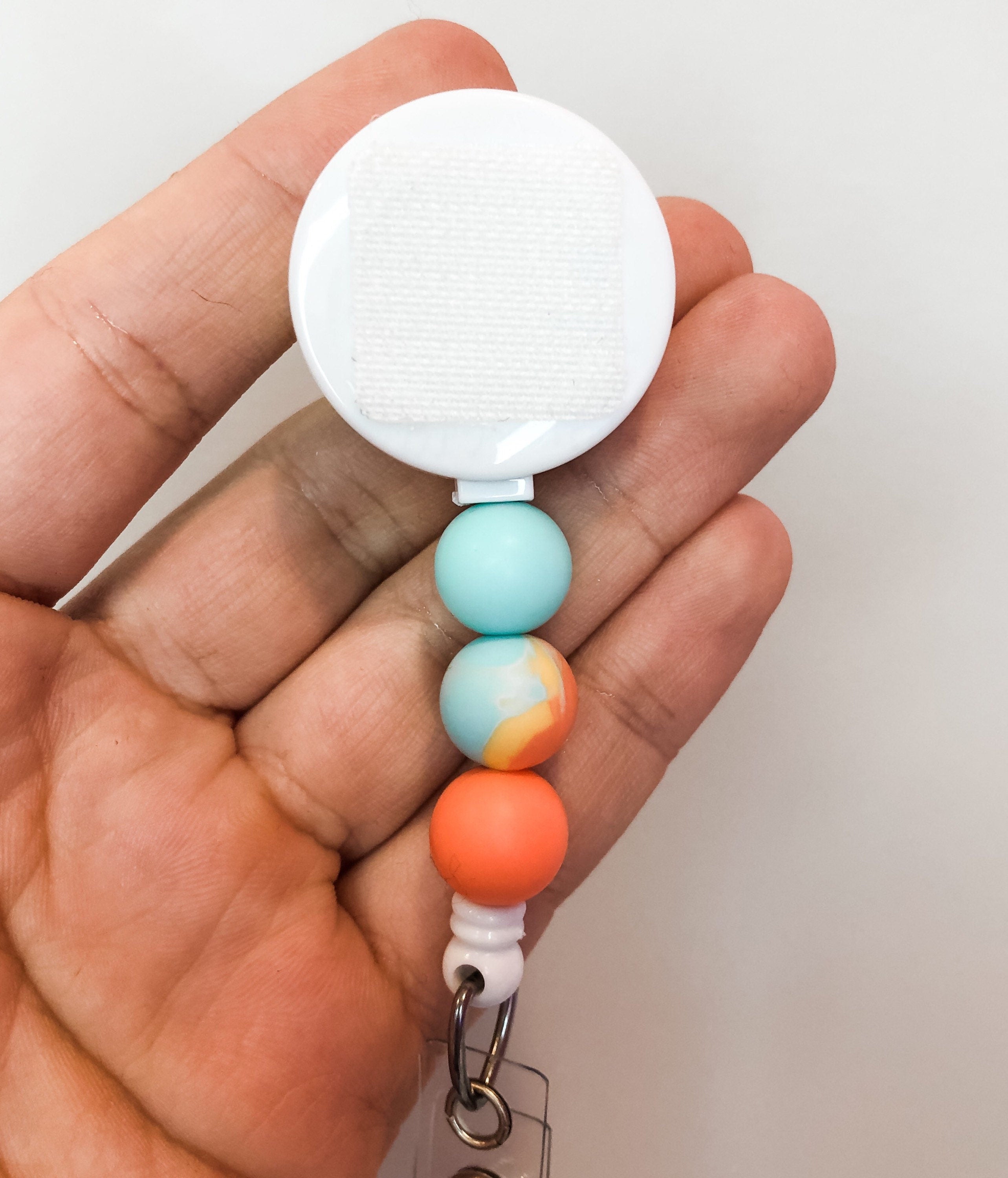 Decorative ORANGE SHERBET Interchangeable Badge Reel