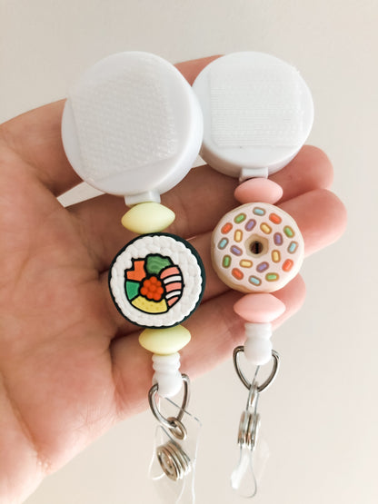 Sushi / Donut Interchangeable Badge Reel