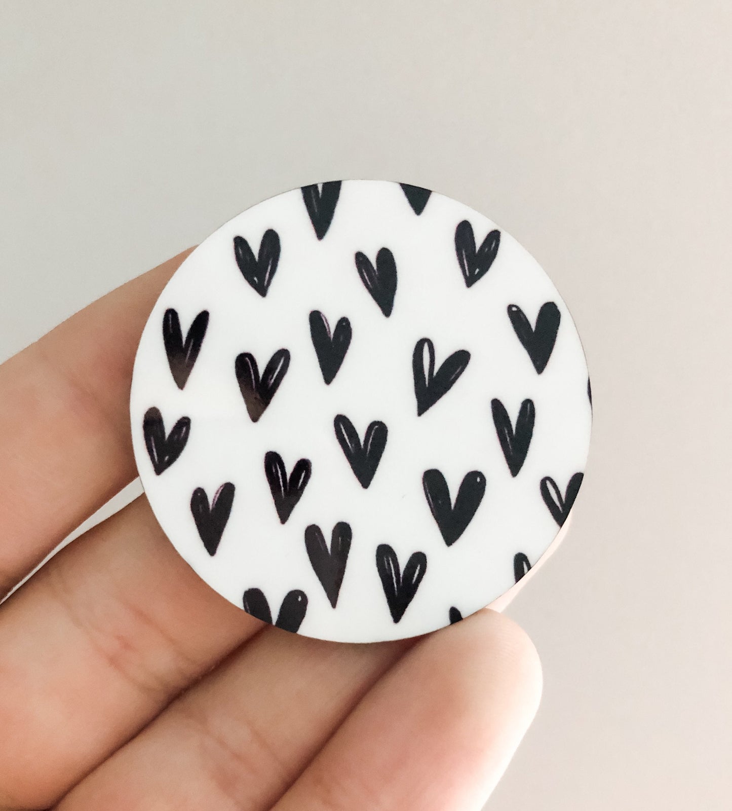 Black and White Hearts  / Hardboard Add on / 3A3