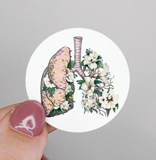 Floral Lung Anatomy / Nurse / Doctor / Hardboard Add on / 3B37