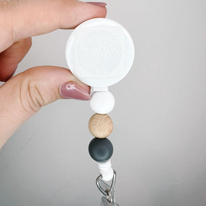 Boho Beaded Interchangeable Badge Reel