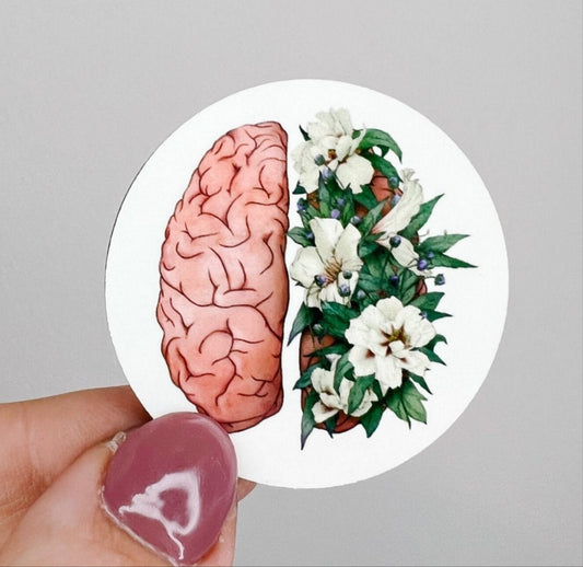 Floral Brain Anatomy / Nurse / Doctor / Hardboard Add on / 3B46