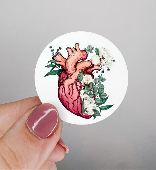 Floral Heart Anatomy / Nurse / Doctor / Hardboard Add on / 3B45