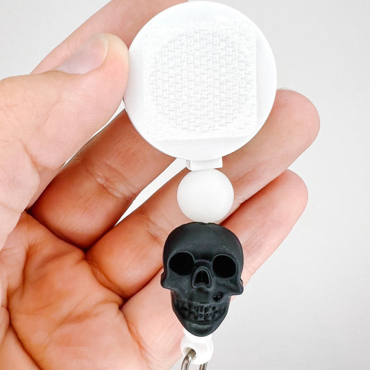 Glow + Skull Interchangeable Badge Reel