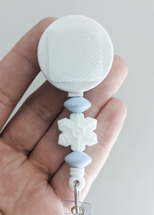 Snowflake Christmas Interchangeable Badge Reel