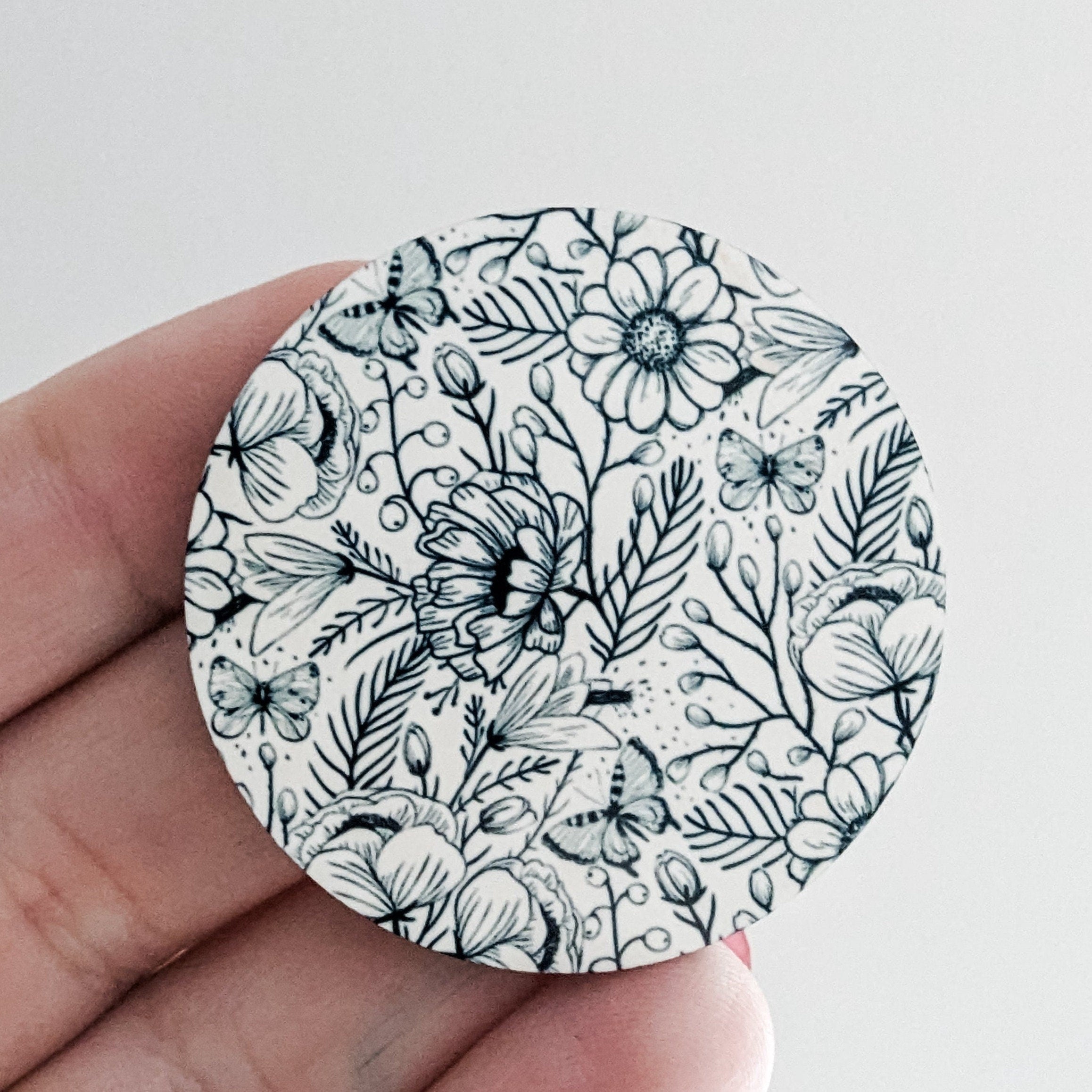 Floral Butterfly Doodle / Hardboard Add on / 2B26