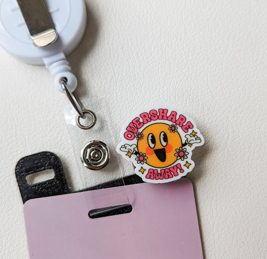 Badge Topper / CHARM COLLECTION - Overshare Away - Charm Only