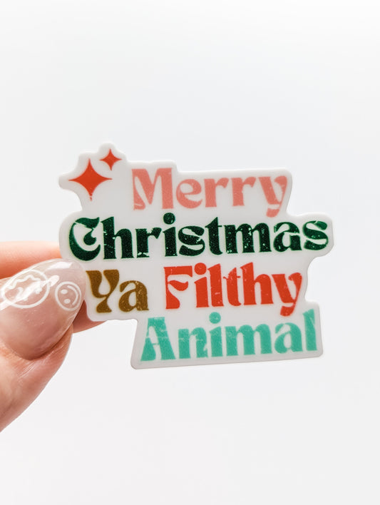 Merry Christmas Ya Filthy Animal / PLASTIC Add on / 11C37