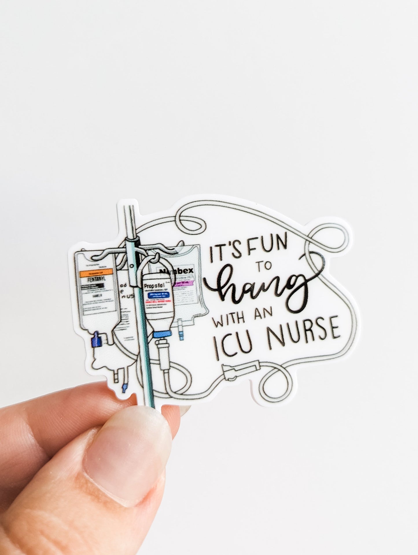 ICU Nurse / Fun to Hang / Medical Humor / PLASTIC Add on / 10C10