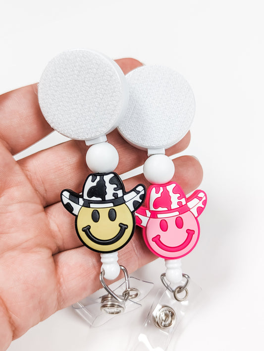 Howdy Smile Interchangeable Badge Reel