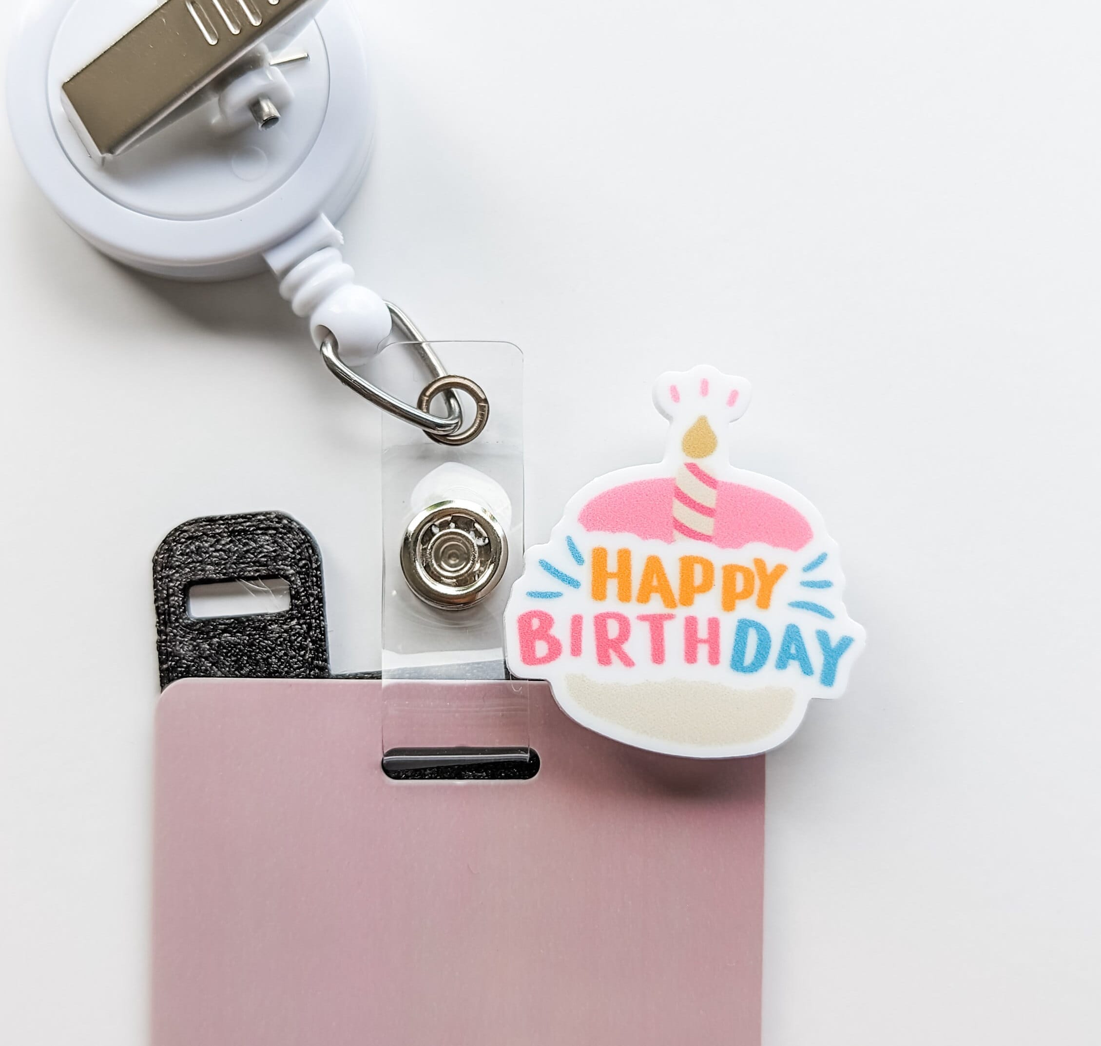 Badge Topper / CHARM COLLECTION - Happy Birthday - Charm Only