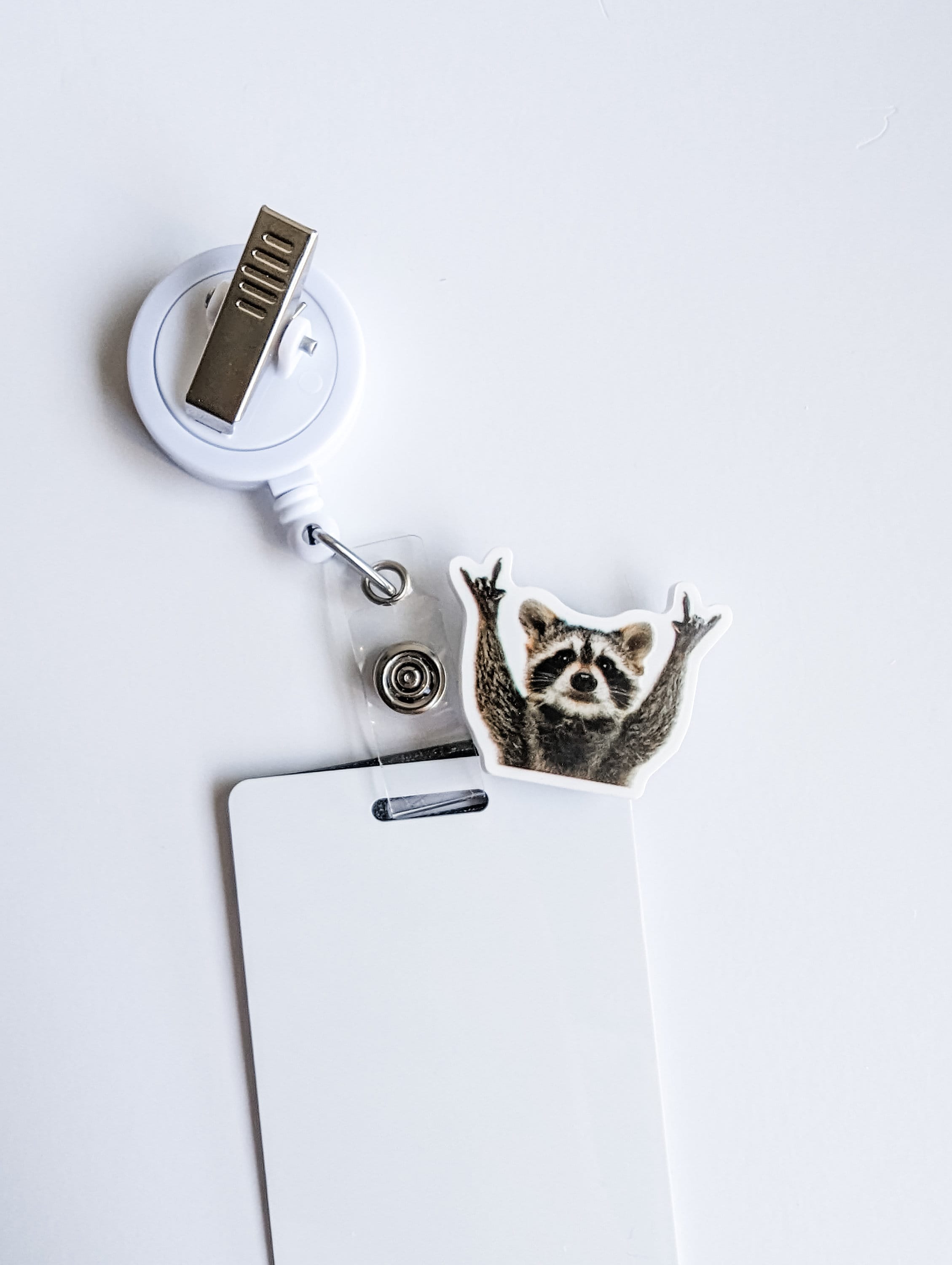 Badge Topper / CHARM COLLECTION -Larger  Raccoon - Charm Only