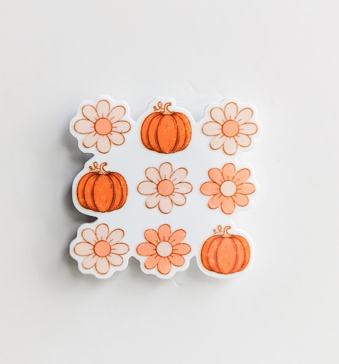 Boho Pumpkin Floral Square  / PLASTIC Add on / 13A16