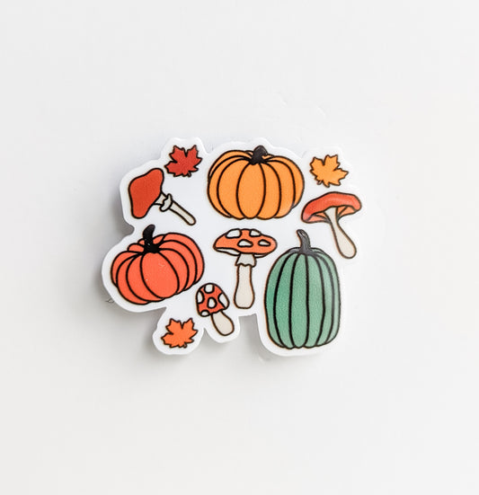 Fall Pumpkin Mushroom  / PLASTIC Add on / 13A39