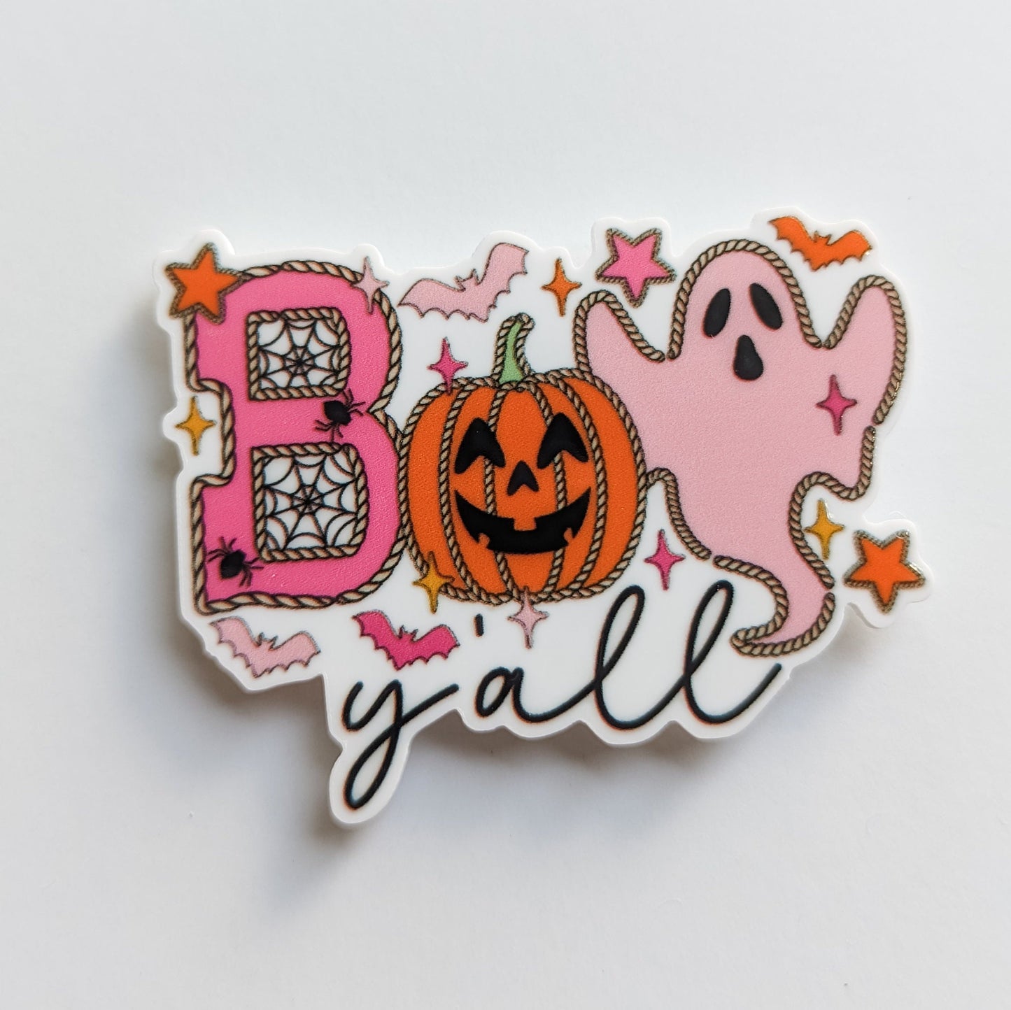 Boo Y'all / Halloween Ghost Pumpkin / PLASTIC Add on / 14A29