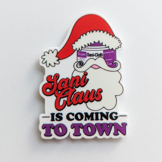 Sani Claus is Coming to Town / Christmas Health / PLASTIC Add 14A37n /