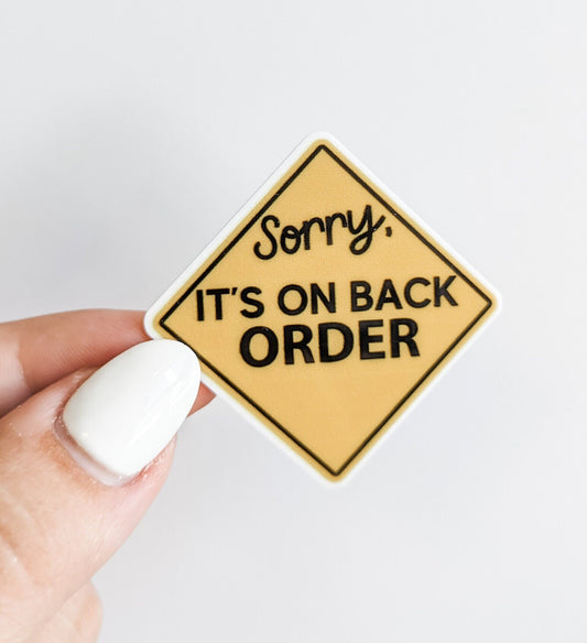 Sorry It's on Back Order / ICU ER Nurse / PLASTIC Add on / 13B47