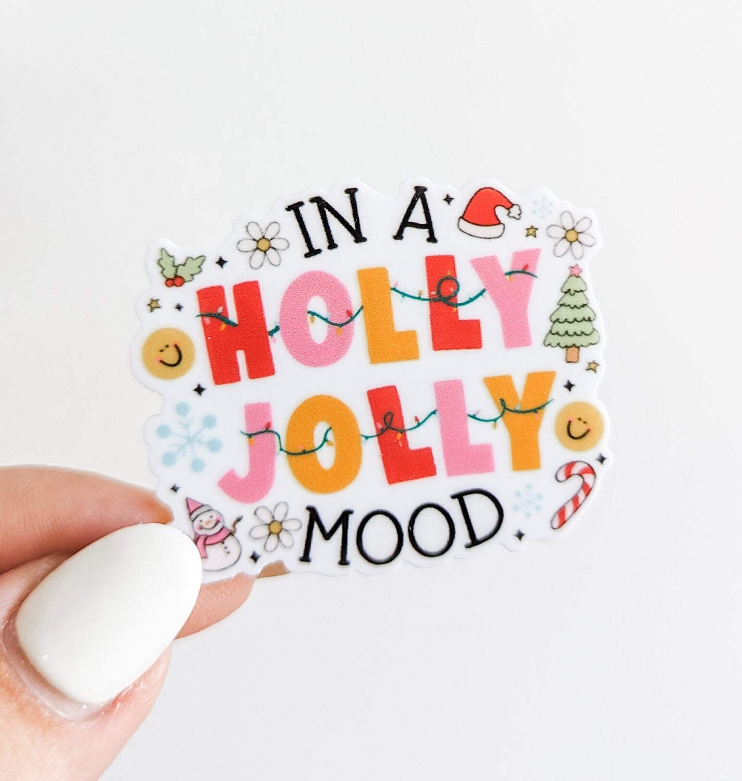 Holly Jolly Mood / Christmas  / PLASTIC Add on / 13B31