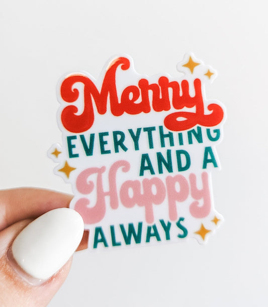 Merry Everything / Happy Holidays Christmas  / PLASTIC Add on / 13B32