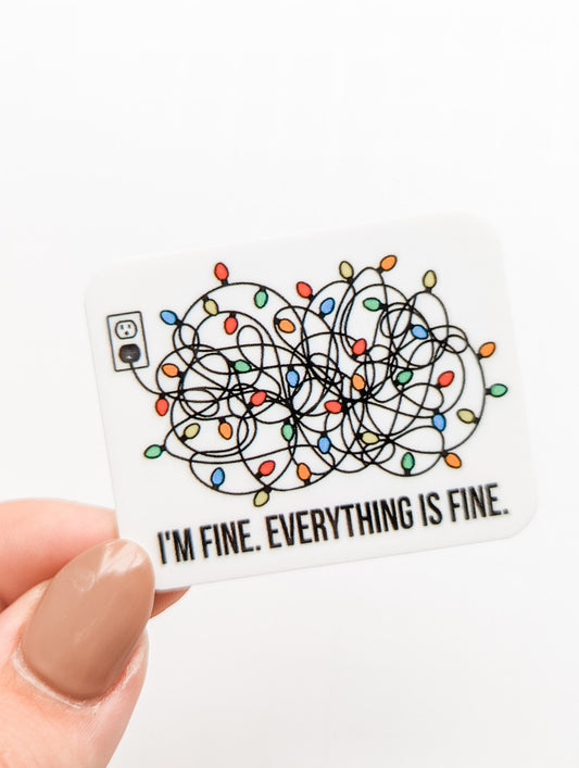 I'm Fine Everything is Fine / Christmas Lights / PLASTIC Add on / 12B2