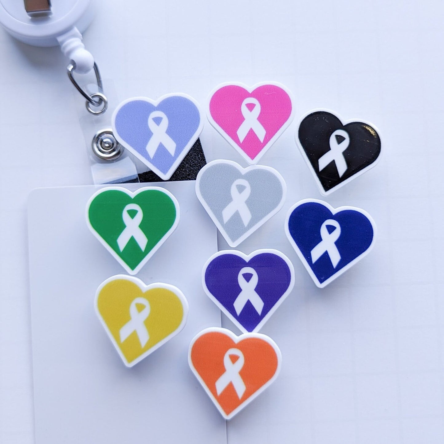 Badge Topper / CHARM COLLECTION - Awareness Ribbon - Charm Only